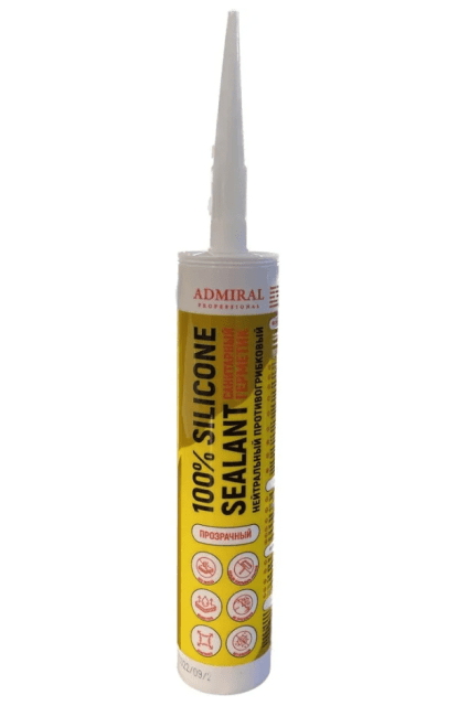 Адмирал Герметик силиконовый санитарный нейтральный 280мл прозрачный