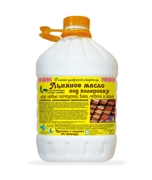 №3 Восковой грунт для тонирования дерева 3л