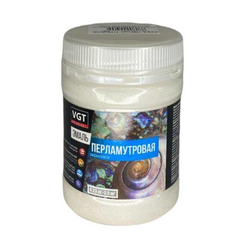 VGT ВД-АК-1179 эмаль универсальная, перламутровая, акриловая,серебристо-белый (0,23кг)