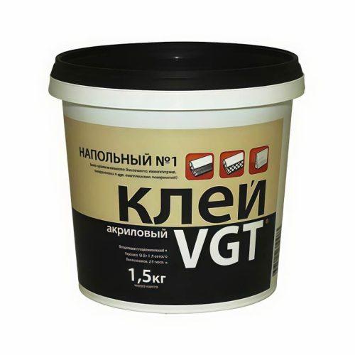 VGT КЛЕЙ АКРИЛОВЫЙ НАПОЛЬНЫЙ ЭКОНОМ № 1 для бытового линолеума и ковролина (1,5кг)