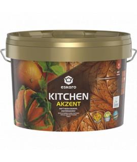 Eskaro Akzent Kitchen Особо прочная краска для кухонь и ванн, Белая база, 2,7л