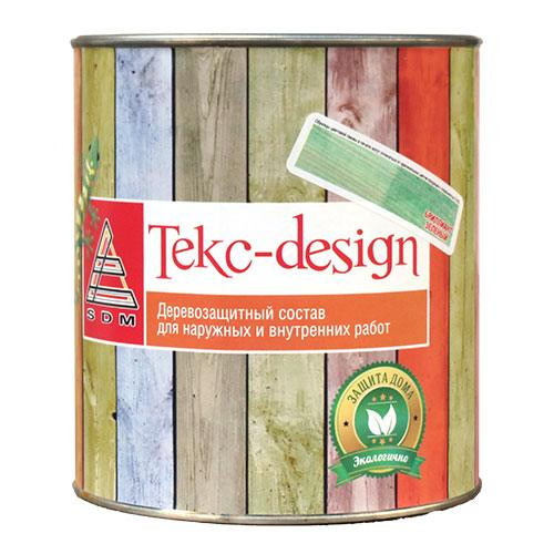 СДМ Teks design Состав защитно-декоративный для древесины 10л Бесцветный + колеровка
